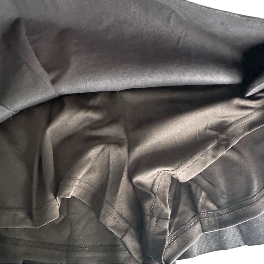 idem ditto Black Faux Leather Pleated Mini Skirt Size L NWT - Picture 3 of 8